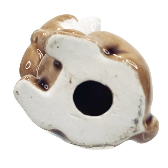 Vintage Anthropomorphic Baby Bear Figurine Ceramic Miniature Girl Japan Kitsch - Picture 4 of 9